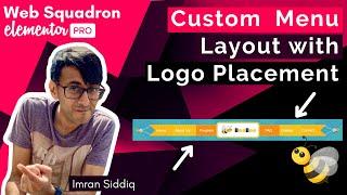 Elementor - Custom  Menu Layout with Logo/Banner Placement behind it.