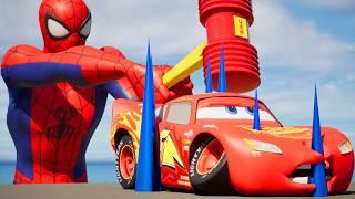 Epic Escape From Spiderman Amazing Maze from  Lightning Mcqueen #6