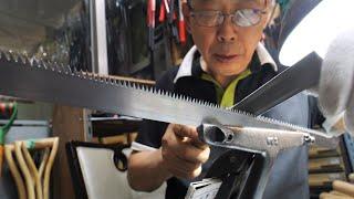 Korea's best saw made by an 80 year old man. Saw craftsman with 62 years of experience