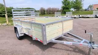 Silver Ox 6x12 Wood Pro High Side Aluminum Utility Trailer - AAA Trailer - Howell MI