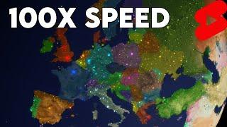 Rise of Nations Server Timelapse, but it's 100x Speed