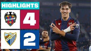 LEVANTE UD  4 - 2 MÁLAGA CF I HIGHLIGHTS LALIGA HYPERMOTION