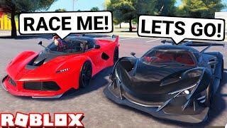 Hyper Car Owners Race MY $5M RARE Custom Ferrari! (Roblox Wayfort)