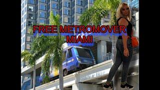 Miami metromover, Brickell loop, USA 2023 march