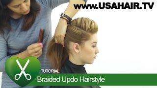 Braided updo hairstyle. parikmaxer TV USA