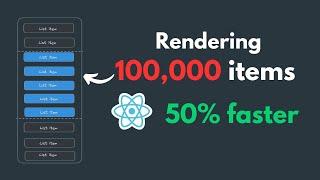 React Virtualized List | Efficiently Render 100,000 Rows in React