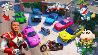 Shinchan & Franklin Collecting Power Ranger Super Car in Gta 5