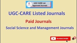 UGC CARE Listed Social Sciences and Management Journals | 1st July 2020 updated list | UGC CARE 2020