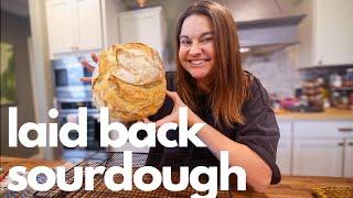 Laid Back Sourdough Bread (Start to finish process) | Kitchen VLOG