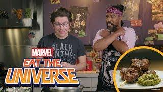 Black Panther's Spicy Goat Brochette and Isombe with James Mathis III