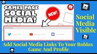 How to add social media links to your Roblox game and profile