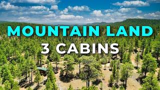 Mountain Land for Sale with 3 Cabins in New Mexico • LANDIO