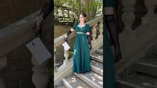 making a Bridgerton inspired dress  #shorts #bridgerton #regencyera #diy #tutorial #rhinestones