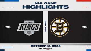 NHL Highlights | Kings vs. Bruins - October 12, 2024