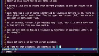 Vim Tutorial - Marks
