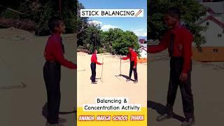 Stick Balancing Challenge  || Fun Game || #games #fungame #balance #fun #challenge #school #shorts
