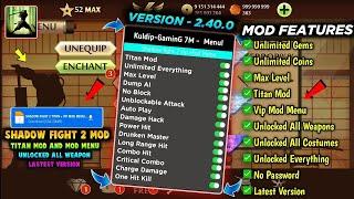 shadow fight 2 mod apk max level 52 unlimited money latest version media fire - Mod Menu