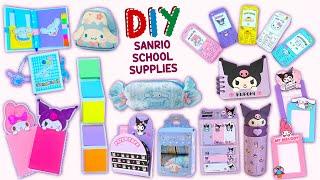 10 DIY SANRIO SCHOOL SUPPLIES - Cinnamoroll Notebook - Kuromi Washi Tape and more...