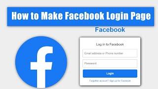 How to Make Facebook Login Page Using CSS & HTML | Project 2024| #css #html #coding #Facebook #viral