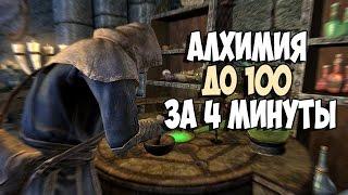 Skyrim АЛХИМИЯ ДО 100 ЗА 4 МИНУТЫ