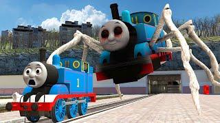 Building a Thomas Train Chased By New Cursed Thomas Spider and Friends in Garry's Mod