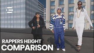 Height of Rappers from Shortest to Tallest (3D Size Comparison)