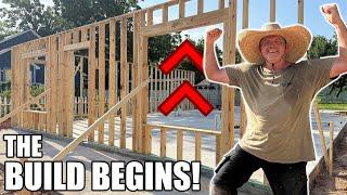 The FIRST Walls Are UP!! - DIY Dream House Ep. 7
