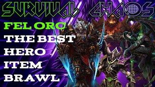 SURVIVAL CHAOS | GREATEST HERO ITEMS BATTLE XEROX WITH 3 TIER 4 ITEMS | Warcraft 3 Reforged