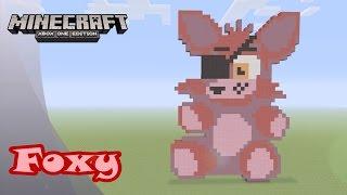 Minecraft: Pixel Art Tutorial and Showcase: Foxy from Five Nights at Freddy's (FNAF)