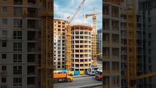 The whole structure begins to collapse in seconds  #construction #fail #crane #disaster