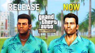 GTA Trilogy: Definitive Edition Release vs Now | Physics and Details Comparison