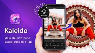 Create the Kaleidoscope Background In 1 Tap | Photo Editing Tutorial | YouCam Perfect App #Shorts