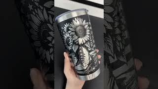 The ComMarker Omni 1 UV Laser Engraver easily removes the coating on tumblers.