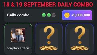 18 & 19 September Hamster Kombat Daily Combo Hamster Kombat Daily Combo Today