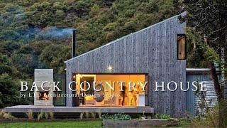 Country house design, consisting of one volume for all functions in a secluded place