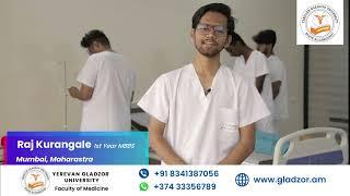 MBBS in Yerevan Gladzor University | Raj Kurangale | Maharashtra Student Review