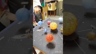 Solar System working Model in School Complete Video in Description Like Share and Subscribe for More