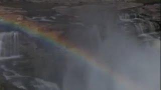 Rainbow over Yellow River's Hukou Waterfall in Shanxi