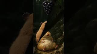 Hamster's Land Story Book: The Hungry Hamster and the Grapes　#ai #cute  #hamsters