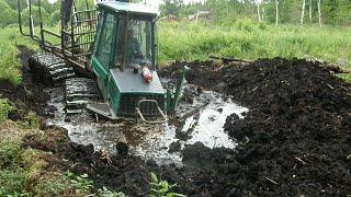 Timberjack 810D testing off road, extreme mud conditions