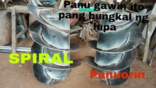 Pag gawa  ng SPIRAL gulong ng hand tractor / land master na pang bungkal ng lupa...