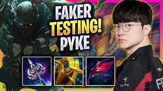 FAKER TESTING PYKE IN KOREA SOLOQ! - T1 Faker Plays Pyke SUPPORT vs Hwei! | Season 2024