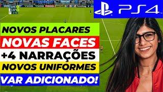  #pes2021 PATCH 2025 COM FACES & TATUAGENS EM TODOS OS JOGADORES ESTADIOS.