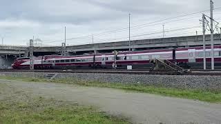 Eurostar 4331 + Eurostar 4322 komen op hoge snelheid door Noorderkempen richting Amsterdam Centraal!