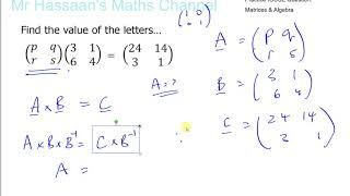 IGCSE STYLE Matrix Algebra