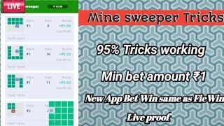 Minesweeper Tricks || New App Bet win same as FieWin ||Aji Earning Tricks ||How earn money in online