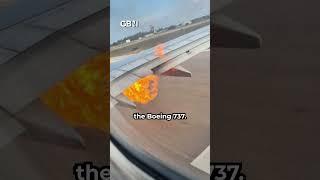 Ryanair plane abandons flight as the wings of the plane catches fire #gbnews