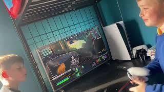 Playing Fortnite with kian and myles