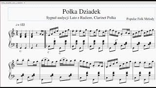 Polka Dziadek, Akordeon, Nuty, Sygnał audycji Lato z Radiem, Clarinet Polka, sheet music