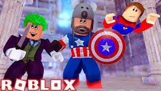 CAPTAIN AMERICA + JOKER = BFFS!?!? | Superhero Tycoon | ROBLOX